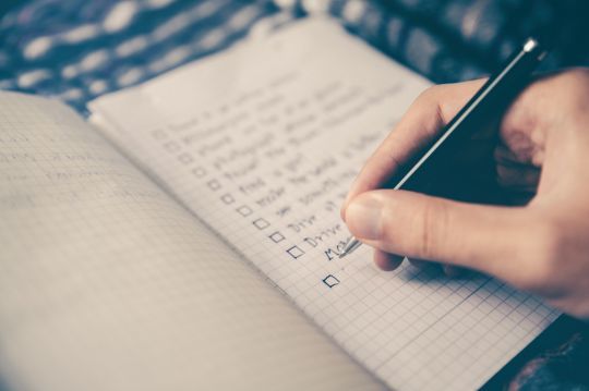 Faire des listes permet d'alléger nos pensées