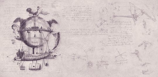 le navire volant de Leonard de Vinci